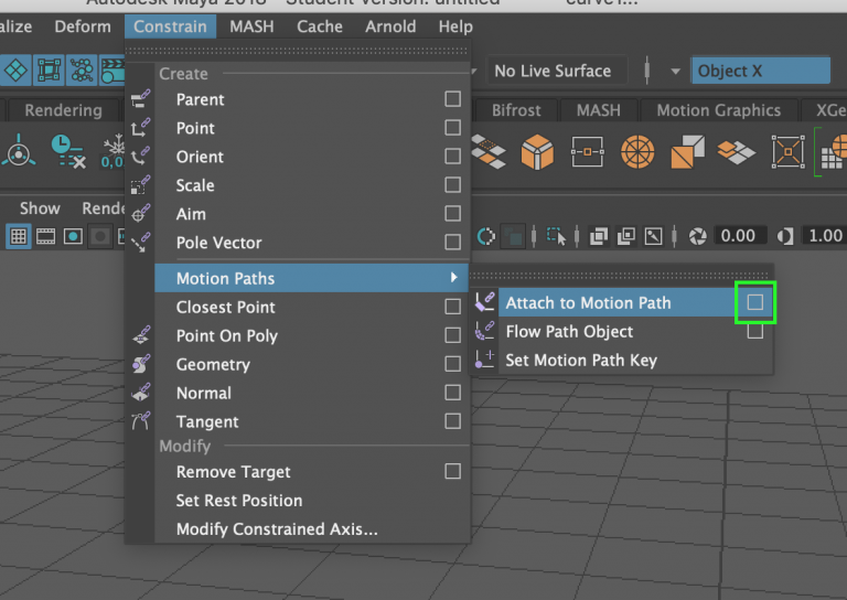 Create an animation that follows a path in Maya - John Player