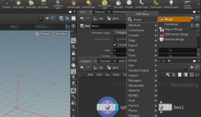 How to merge nodes in Houdini - John Player