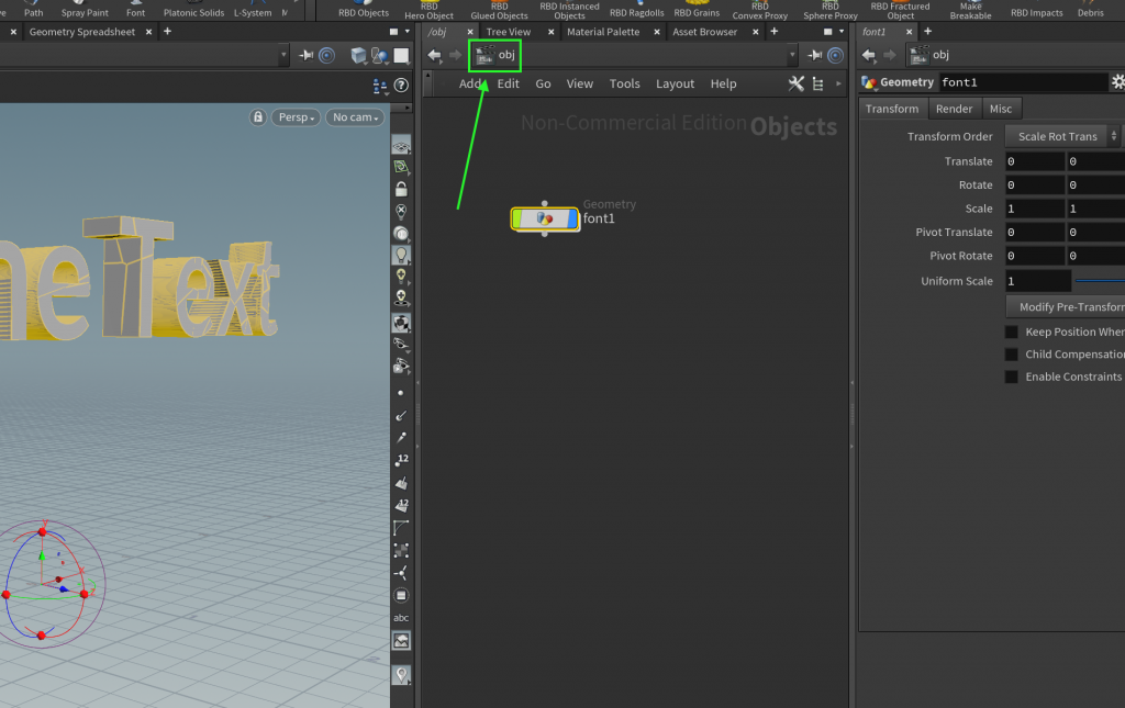 How to create falling and shattering text in Houdini 17 - John Player