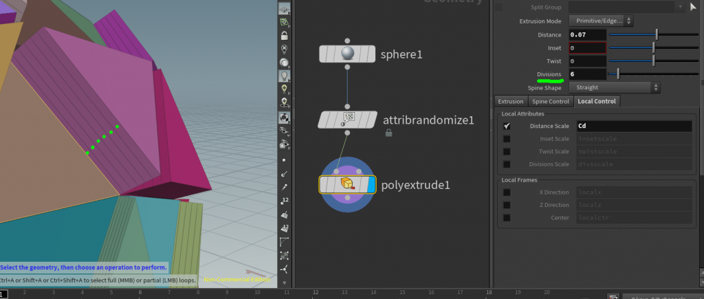 Example use of the Attribute Randomize node in Houdini - John Player