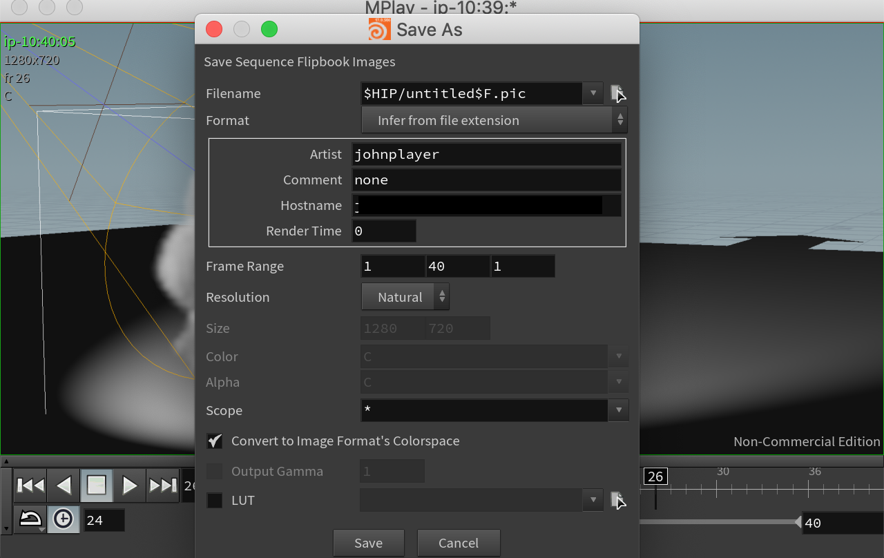 Create and Export a Flipbook in Houdini - John Player